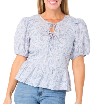 Thumbnail 1: Parker Women's Puff Sleeve Floral Top 