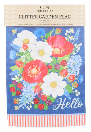 Thumbnail 1: Carson Home Accents 12x18 Americana Glitter Garden Flag 