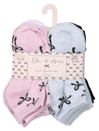 Thumbnail 1: SECONDARY Girls 20 Pk Quarter Socks 