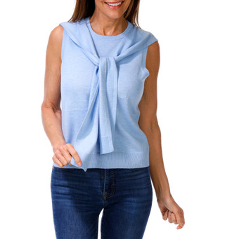 Thumbnail 1: CE CE BY CYNTHIA STEFFE Women's Sleeveless Shoulder Wrap Top 