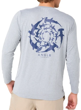 Thumbnail 2: Anglr Men's Outdoor Hammerhead Shark Shirt 