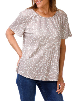 Thumbnail 2: Anneliese Women's Pleated Spot Print Top 