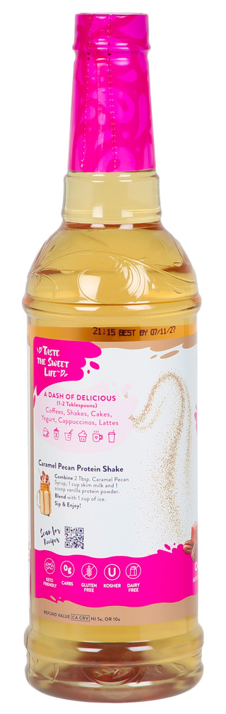Thumbnail 8: Jordan's Skinny Mixes 25 oz Caramel Pecan Syrup 