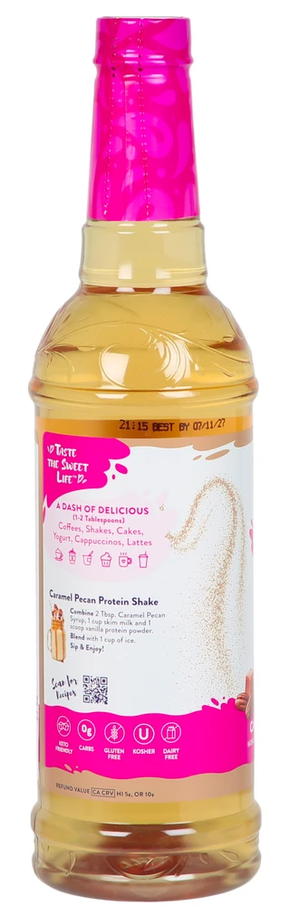 Thumbnail 9: Jordan's Skinny Mixes 25 oz Caramel Pecan Syrup 
