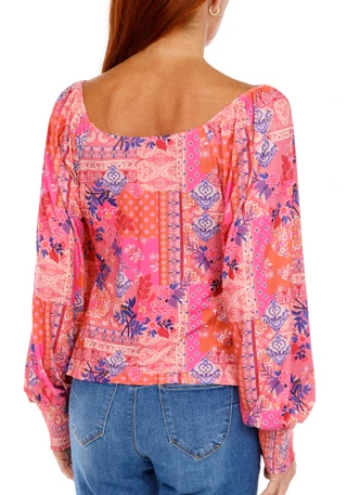 Thumbnail 2: Venus Women's Floral Paisley Print Top 
