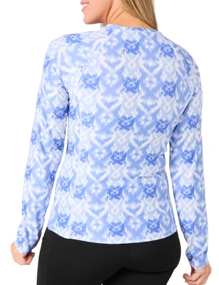 Thumbnail 2: Mountain And Isles Mountain and Isles Women's Long Sleeve 1/2 Zip Up Print Top 