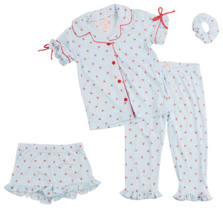 Thumbnail 1: Catherine Malandrino Big Girls 3 Pc Cherry Pajama Pants Set 