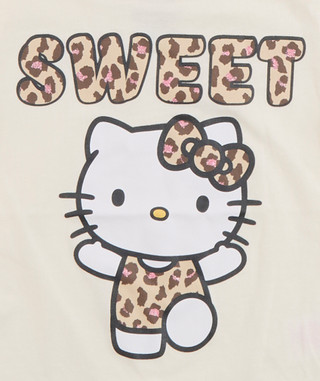 Thumbnail 2: Hello Kitty Little Girls Sweet Leopard Hello Kitty Top 