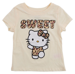 Thumbnail 1: Hello Kitty Little Girls Sweet Leopard Hello Kitty Top 