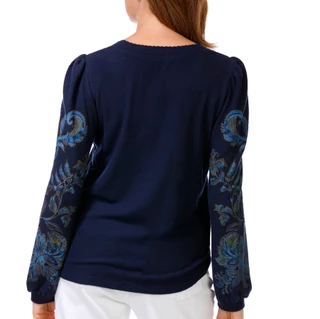 Thumbnail 3: Democracy Women's Long Sleeve Embroidered Top 
