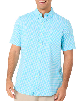 Thumbnail 1: CHAPS Men's Short Sleeve Gingham Button Down Shirt 