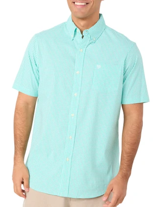 Thumbnail 1: CHAPS Men's Short Sleeve Gingham Button Down Shirt 
