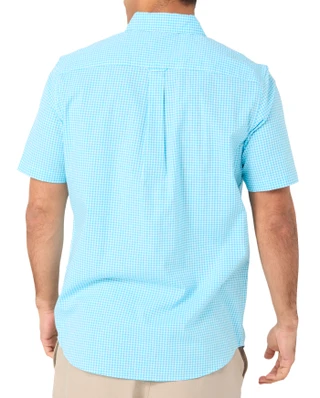 Thumbnail 2: CHAPS Men's Short Sleeve Gingham Button Down Shirt 