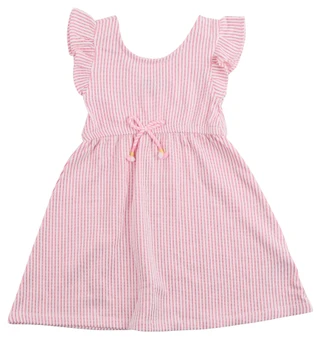 Thumbnail 1: Vince Camuto Little Girls Ruffle Sleeve Striped Dress 