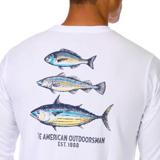 Thumbnail 3: The American Outdoorsman Men's Long Sleeve Performance Graphic Fishing Tee 