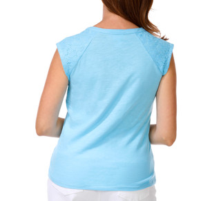 Thumbnail 3: Stella Parker Women's Sleeveless Lace Solid Top 
