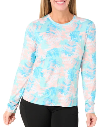 Thumbnail 1: Salt Life Salt Life Women's Long Sleeve Print Crewneck Tee 