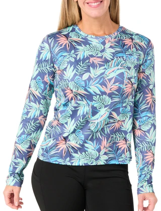 Thumbnail 1: Salt Life Salt Life Women's Lush Canopy Long Sleeve Crewneck Top 