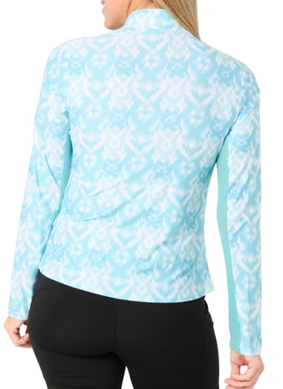Thumbnail 2: Mountain And Isles Mountain and Isles Women's Long Sleeve 1/4 Zip Print Top 
