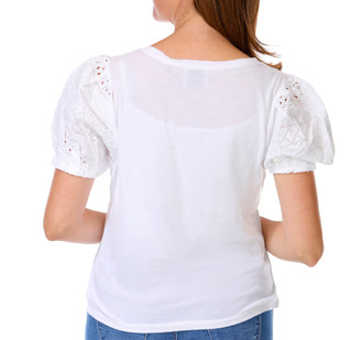 Thumbnail 2: ELIE TAHARI Women's Short Sleeve Eyelet Top 