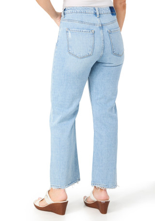 Thumbnail 2: VERVET Juniors Frayed Hem Ankle Jeans 
