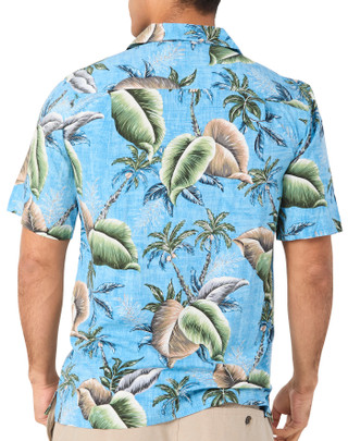 Thumbnail 2: CAMPIA Men's Short Sleeve Palm Tree Button Down Shirt 