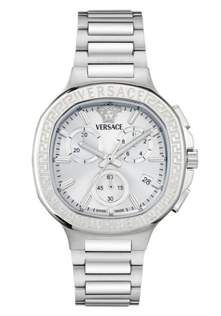 Thumbnail 1: Versace 40MM V-Chrono Square Bracelet Watch 