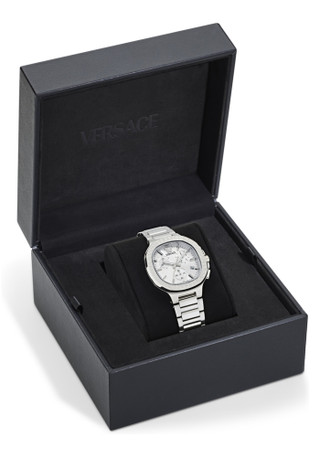 Thumbnail 5: Versace 40MM V-Chrono Square Bracelet Watch 