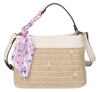 Thumbnail 1: BCBGeneration Embroidered Double Straw Tote 