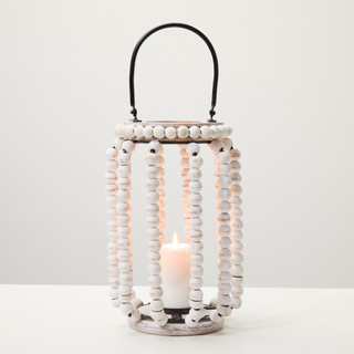 Thumbnail 1: 13 In Beaded Lantern Candle Holder 