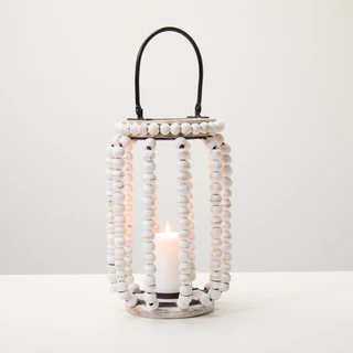 Thumbnail 4: 13 In Beaded Lantern Candle Holder 