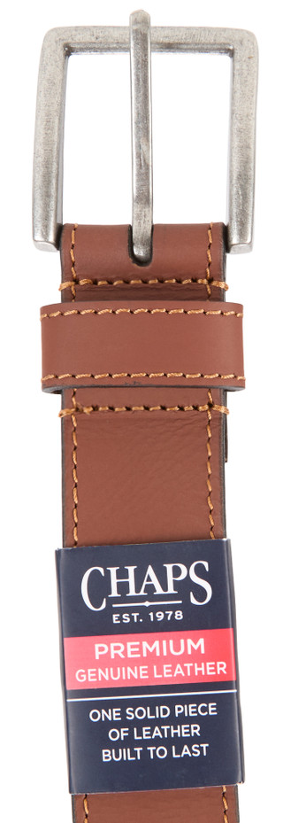 Thumbnail 3: CHAPS Men's Genuine Leather Edge Stich Belt 