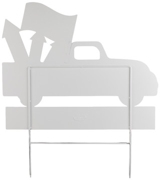 Thumbnail 2: ZAER 24x25 Metal USA Truck Garden Sign 