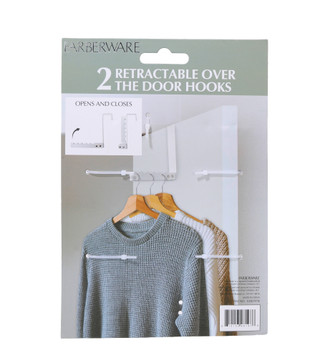 Thumbnail 2: Farberware 2 Pk Retractable Over The Door Hooks 