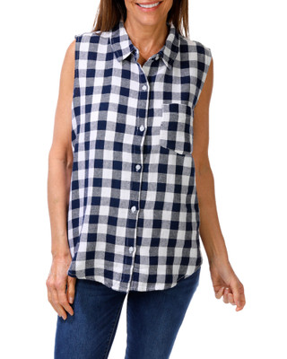 Thumbnail 1: Dash Women's Plaid Print Button Down Shirt  