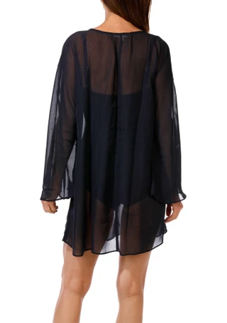 Thumbnail 2: Miken Women's Chiffon Starfish Swimsuit Coverup 