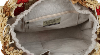 Thumbnail 2: Sun N' Sand Stripe Woven Straw Tote  