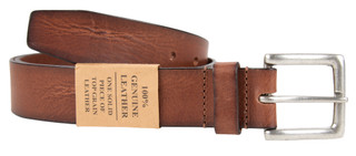 Thumbnail 2: Stone Mountain Men's Genuine Leather Burnish Edge Belt 