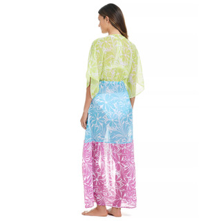 Thumbnail 3: Bleu Rod Beattie Womens Chiffon Swmi Cover Up Dress 