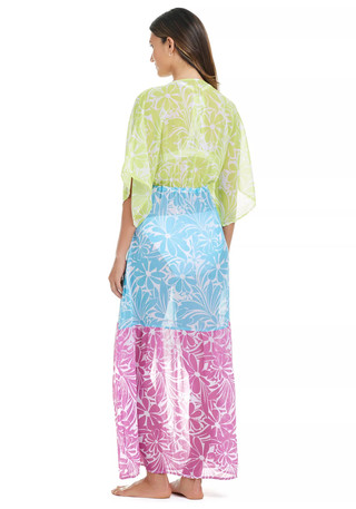 Thumbnail 3: Bleu Rod Beattie Womens Chiffon Swmi Cover Up Dress 