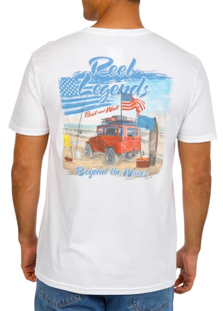Thumbnail 1: REEL LEGENDS Men's Beyond Wave Jeep T-Shirt 