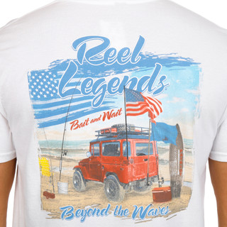 Thumbnail 4: REEL LEGENDS Men's Beyond Wave Jeep T-Shirt 