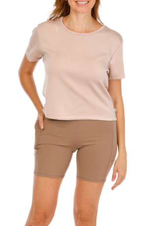 Thumbnail 1: Jessica Simpson Women's 2 Pc Active Tee & Bike Shorts Set 