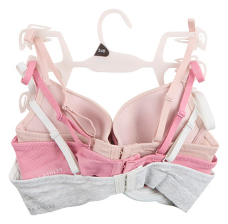 Thumbnail 2: Laura Ashley Women's 3 Pk Ribbed Seamless Molded Bras 