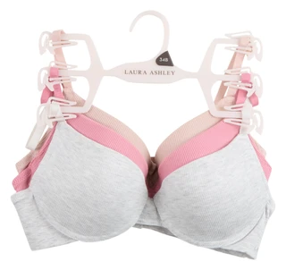Thumbnail 1: Laura Ashley Women's 3 Pk Ribbed Seamless Molded Bras 