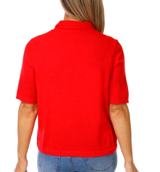 Thumbnail 2: Cece Women's Short Sleeve Solid Shoulder Wrap Top 