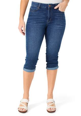 Thumbnail 1: D. Jeans Women's High Rise Roll Cuff Denim Capris 