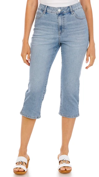 Thumbnail 1: D. Jeans Women's Pedal Pusher Denim Capris 