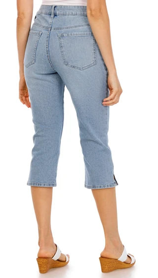 Thumbnail 3: D. Jeans Women's Pedal Pusher Denim Capris 