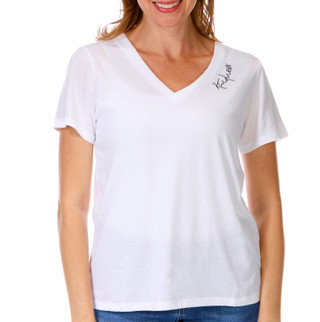 Thumbnail 1: For the Republic Women's Short Sleeve Kindness Embroidered Top 